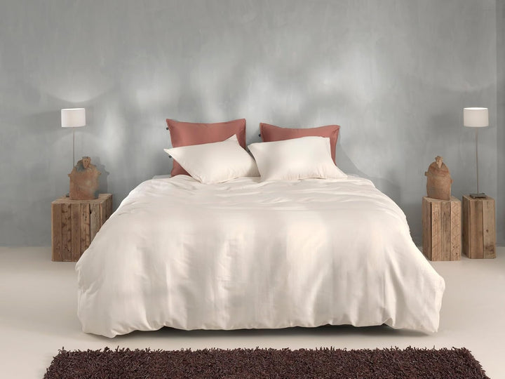 ZO! HOME Bettwäsche Satinado 135x200 100% Baumwolle Mako-Satin Off-White