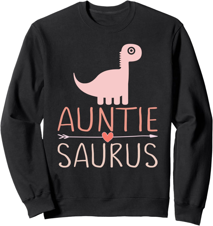 Auntisaurus Aunty Dinosaur Gift Girl Women Funny Trex Auntie Sweatshirt