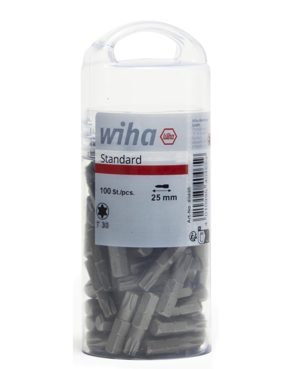 Wiha Bit Set Standard 25 mm TORX® (T30) 100-tlg. 1/4" in Grosspackung (40465) TORX T30 100-tlg., TOR