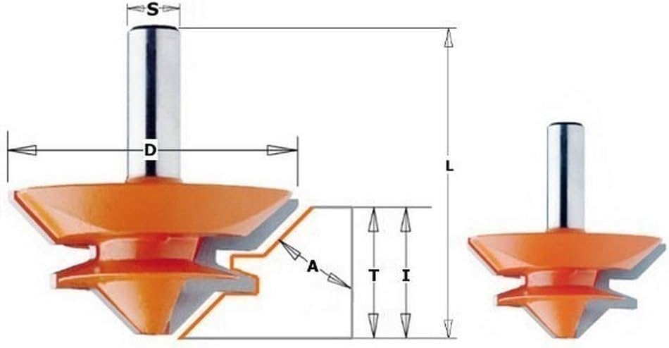 CMT Orange Tools 955.503.11 – Fräser 45 Grad HM S Dichtungen 12 D 70 x