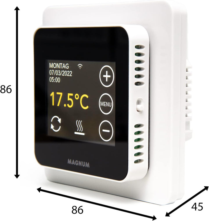 MRC WiFi Smart Thermostat/Raumregler mit Bodenfühler für Fussbodenheizung, Elektro-Heizung, Konvekto