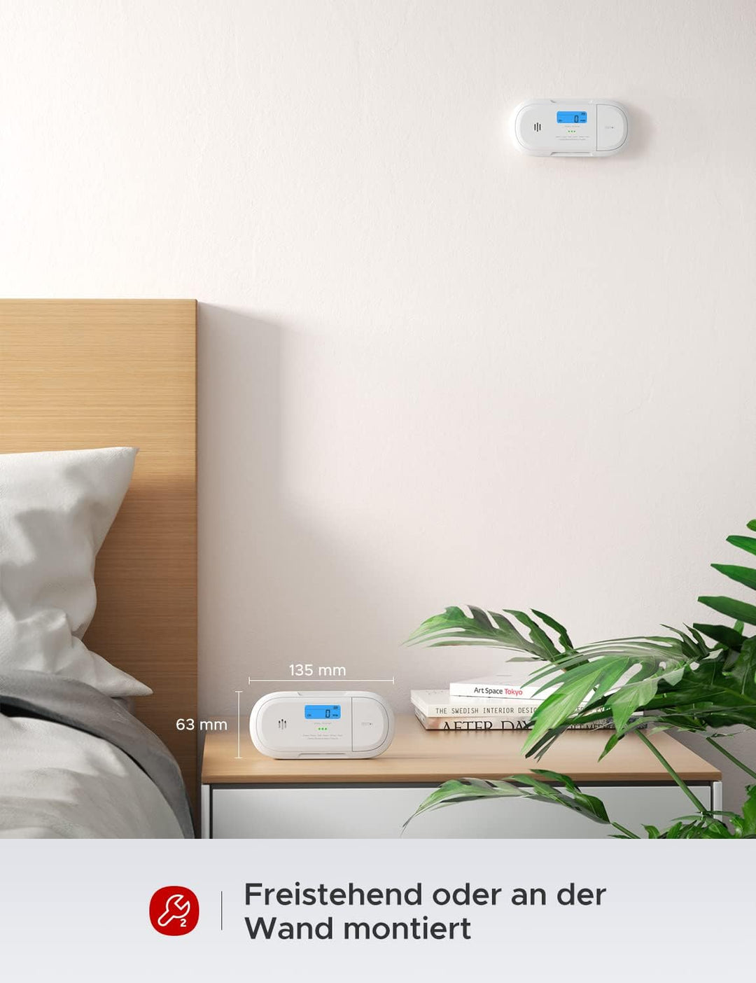 X-Sense Smart-Kohlenmonoxidmelder, WLAN-Kohlenmonoxidmelder, Echtzeit-Push-Benachrichtigungen über X