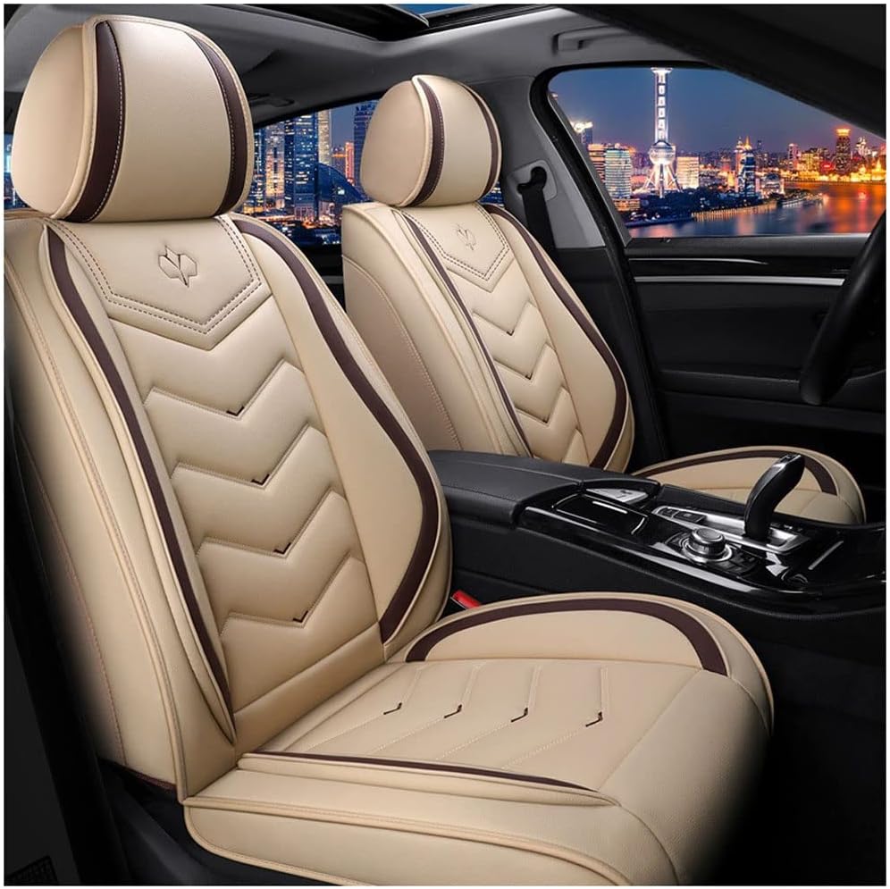 Autositzbezüge Set Leder,Autositzschoner Set Universal,Schonbezüge Auto Komplettset 5-Sitze,Sitzbezü