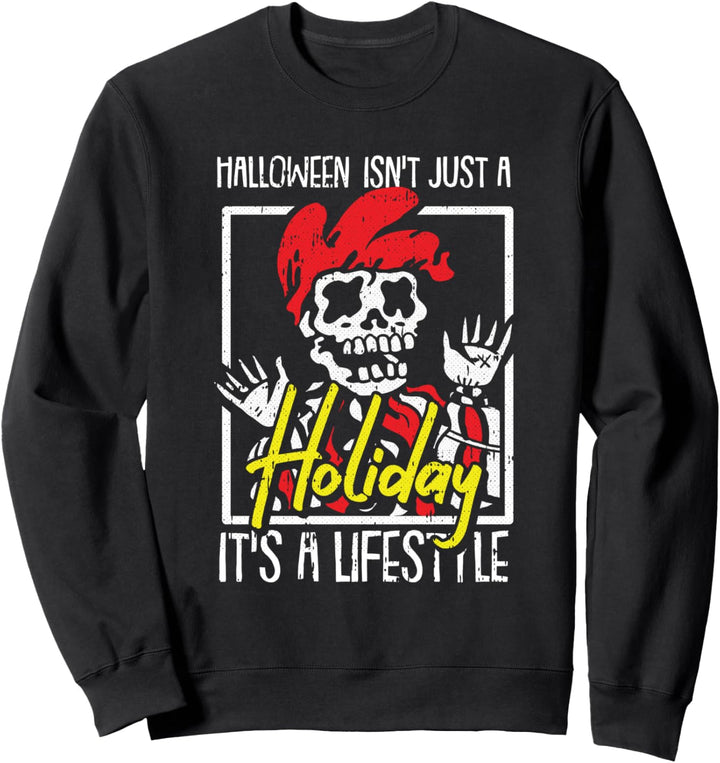 It's A Lifestyle Lazy Halloween Kostüm Lustiges Skelett Totenkopf Sweatshirt