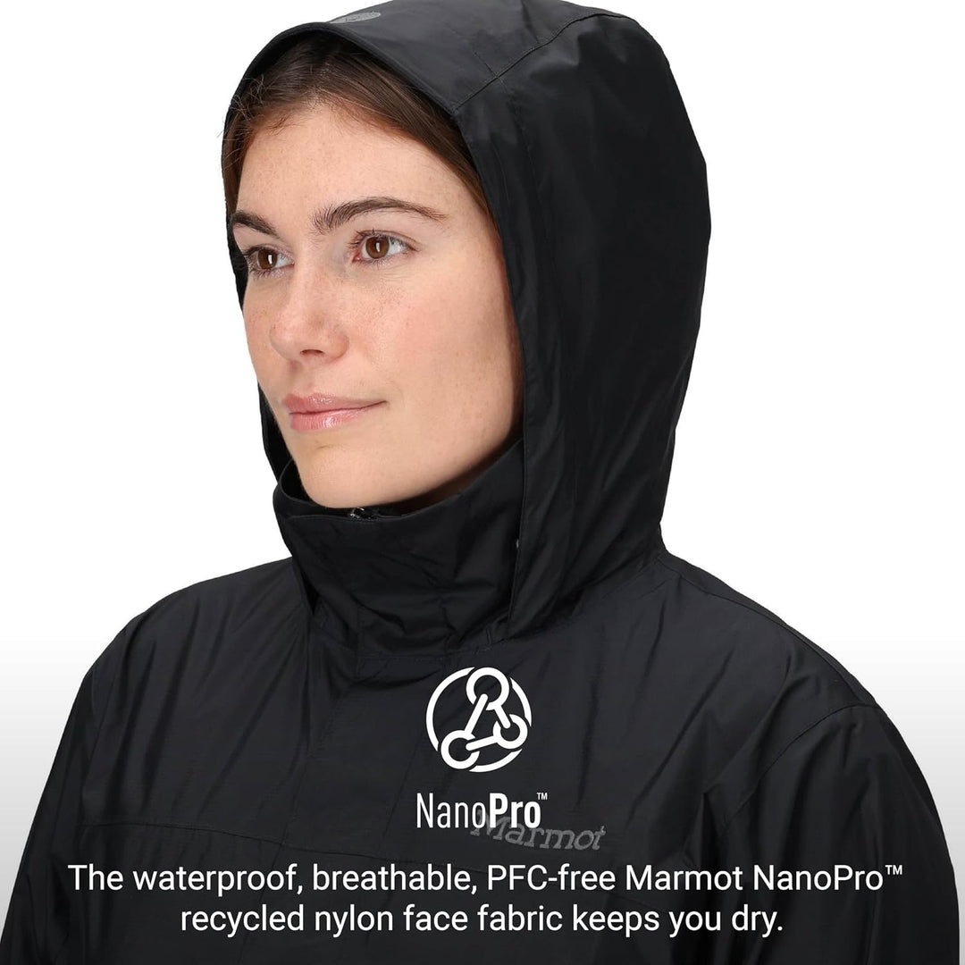 Marmot Damen Wm's PreCip Eco Jacket, Wasserdichte Regenjacke, winddichter Regenmantel, atmungsaktiv,