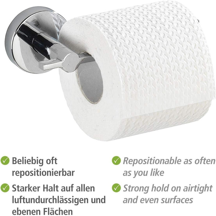 WENKO Vacuum-Loc® Toilettenpapierrollenhalter Capri, hochwertiger Toilettenpapierspender zur Wandmon