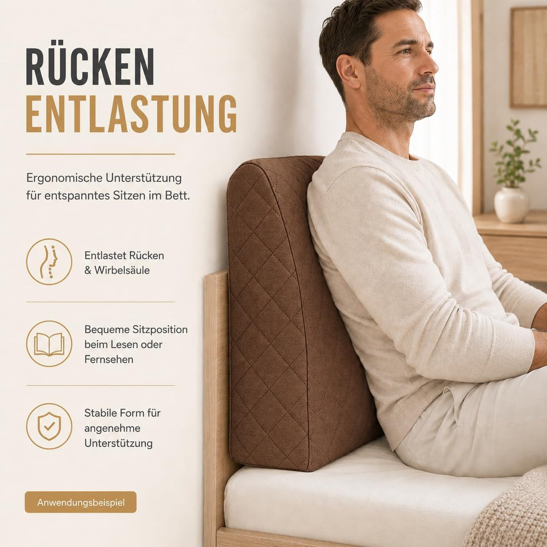 sabeatex® Rückenlehne für Bett, Sofakissen, Rückenkissen für Lounge-oder Palettenmöbel in 5 trendige