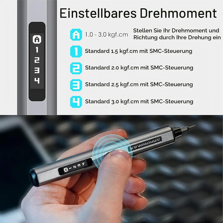 ARROWMAX Smart Elektrischer Schraubendreher Set, 70-in-1 Präzisions-Akkuschrauber mit Bluetooth App