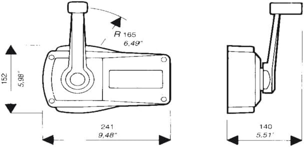 Ultraflex, Aussenborder Einhand-Geber Seiten Leerlaufraste, 58668
