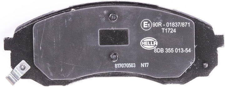 HELLA PAGID 8DB 355 013-541 Bremsbelagsatz - T1724 - Dicke/Stärke: 17.6mm - mit akustischer Verschle