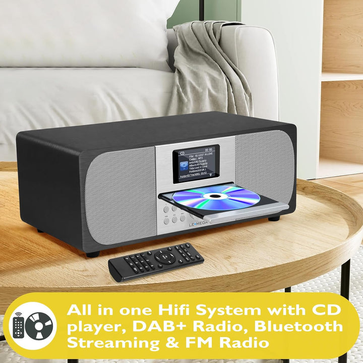 Stereo Digitalradio CD-Player | HiFi-System | DAB+, USB MP3, Bluetooth5.3, UKW | Leistungsstarkes St