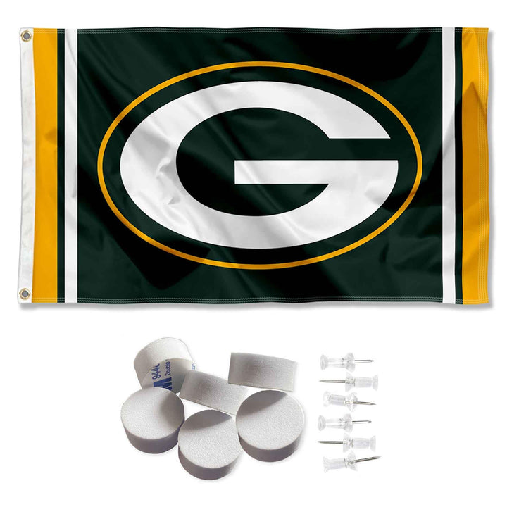 Green Bay Packers Banner and Tapestry Wall Tack Pads