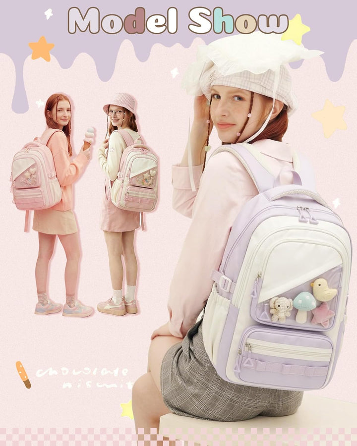 Schulrucksack Mädchen Teenager Rucksack Schule Mädchen Gross Schultasche Schulranzen für Weiterführe