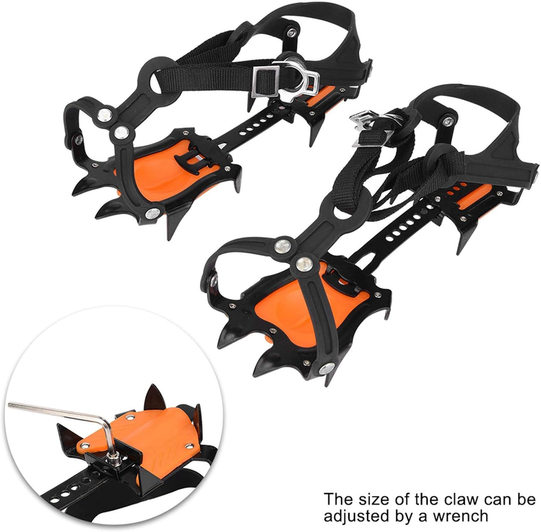 Traction Ice Cleats, rutschfeste 10 Teeth Walk Traction Ice Cleat Spikes Steigeisen, strapazierfähig