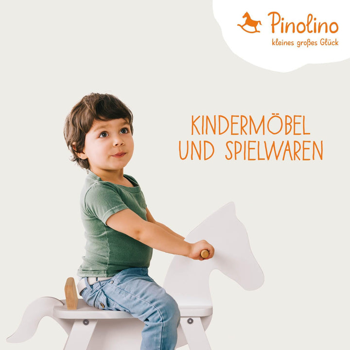 PINOLINO Steckenpferd Spirit schwarz, Plüsch Pferd auf Holzstab, Stockpferd für Kinder ab 3 Jahren,