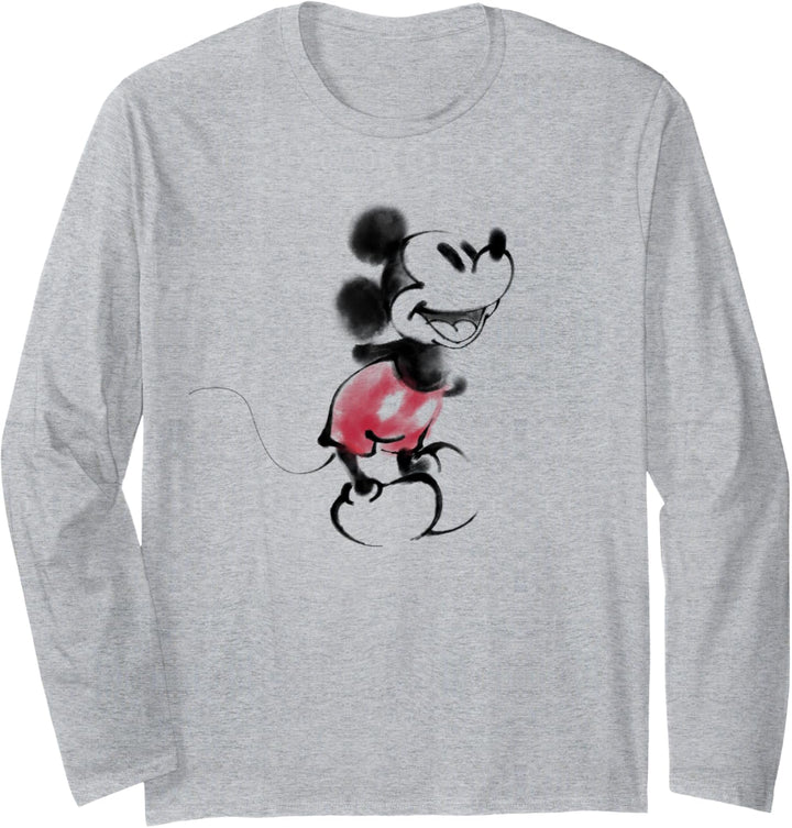 Disney Mickey Mouse Watercolor Langarmshirt