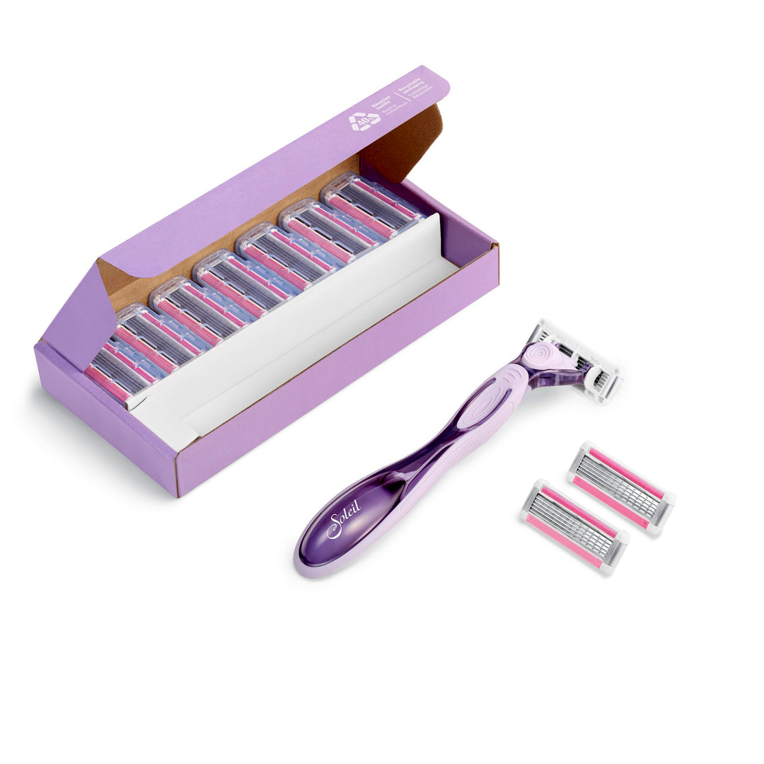 BIC Click 5 Soleil, Rasierer Damen, Nassrasierer mit 10 Wechselklingen mit je 5 Klingen, mit Aloe Ve