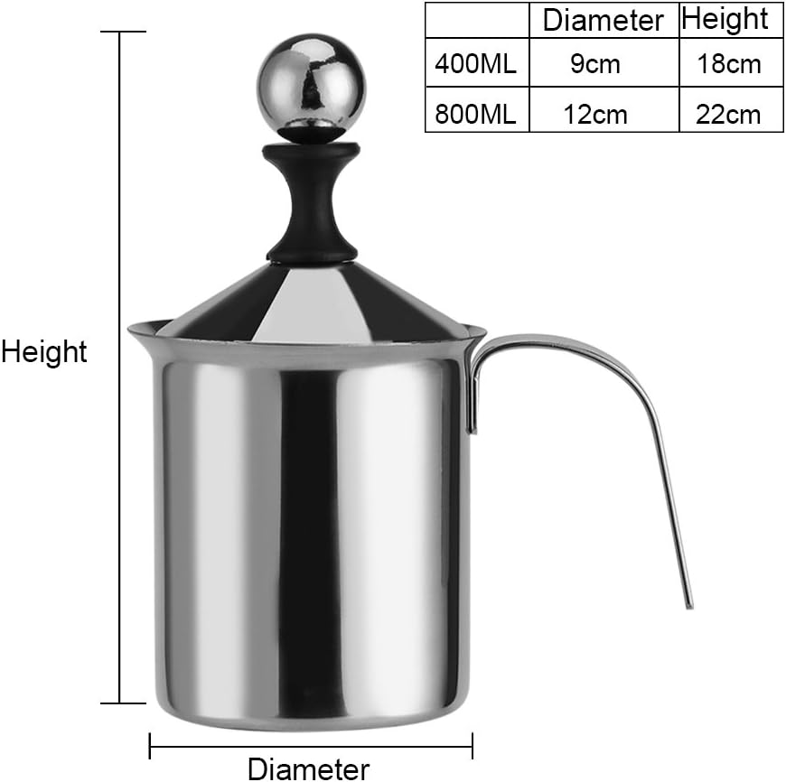 Handheld Milchschäumer Aus Edelstahl Double Mesh Kaffee Cappuccino Foamer Creamer Handbuch Milchaufs