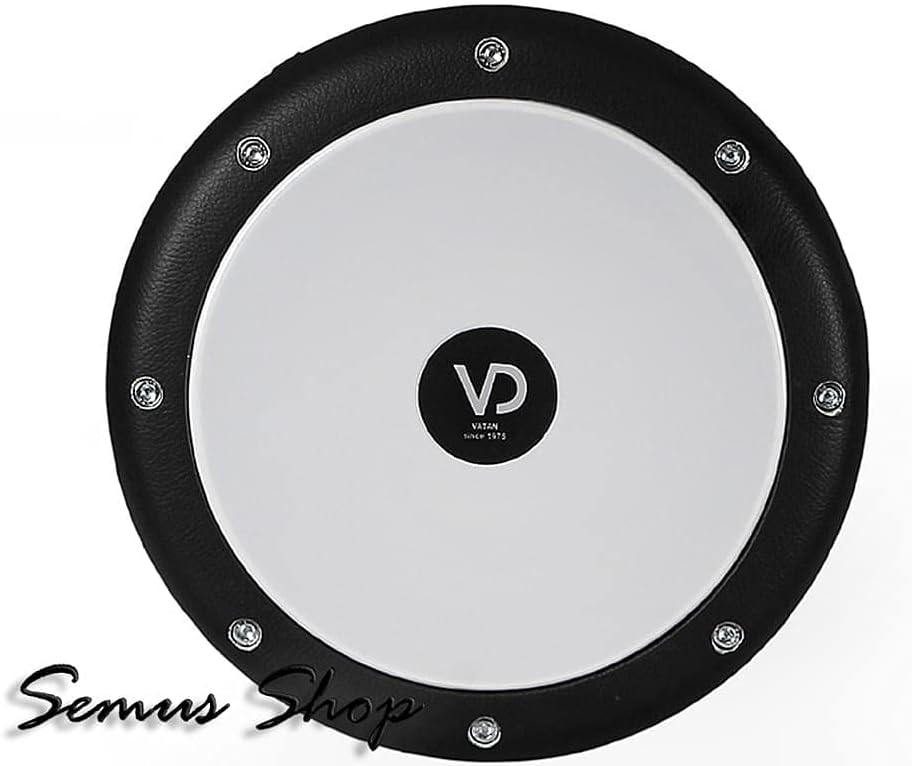 VD Vatan 3002 Ägyptische Darbuka, mit Beschichtung aus Kunstleder, gross, Durchmesser 22 cm, schwarz