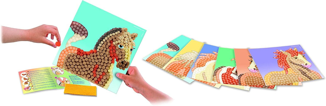 Playmais TRENDY MOSAIC Horse Kreativ-Set zum Basteln für Kinder ab 6 Jahren | Über 3.000 Stück &amp; 6 M
