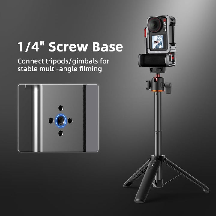 BRDRC Grip Kit für DJI Action 5 Pro 4 3 (mit Käfig), Griffhalter-Bundle Erweiterungshalterung mit Au