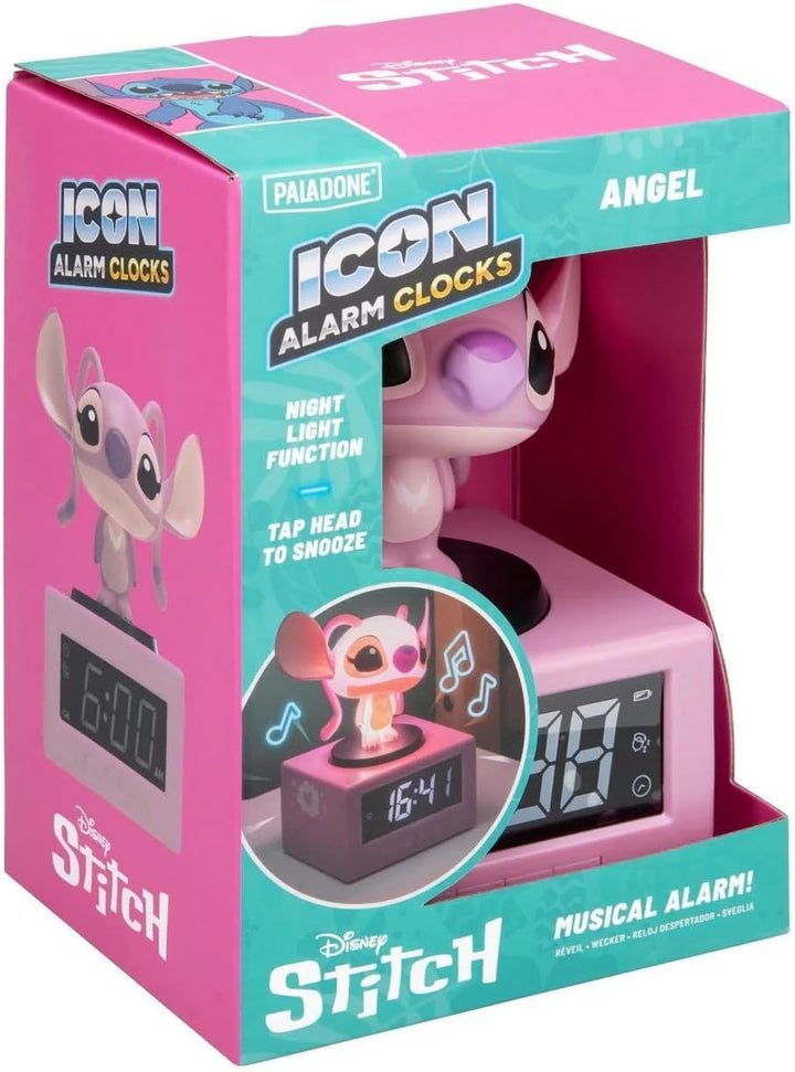 Paladone Disney Engel-Wecker mit Lampe, 11,9 cm, Rosa