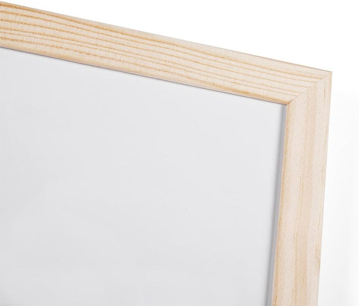 Bi-Office Budget Whiteboard mit Holzrahmen, trocken abwischbar, 5 Grössen wählbar, 80 x 60 cm 80x60