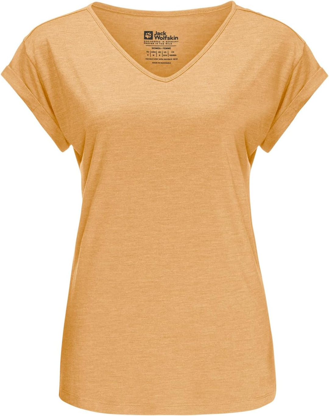 Jack Wolfskin Damen Coral Coast T W T-Shirt Shortsleeve S Honey Yellow, S Honey Yellow