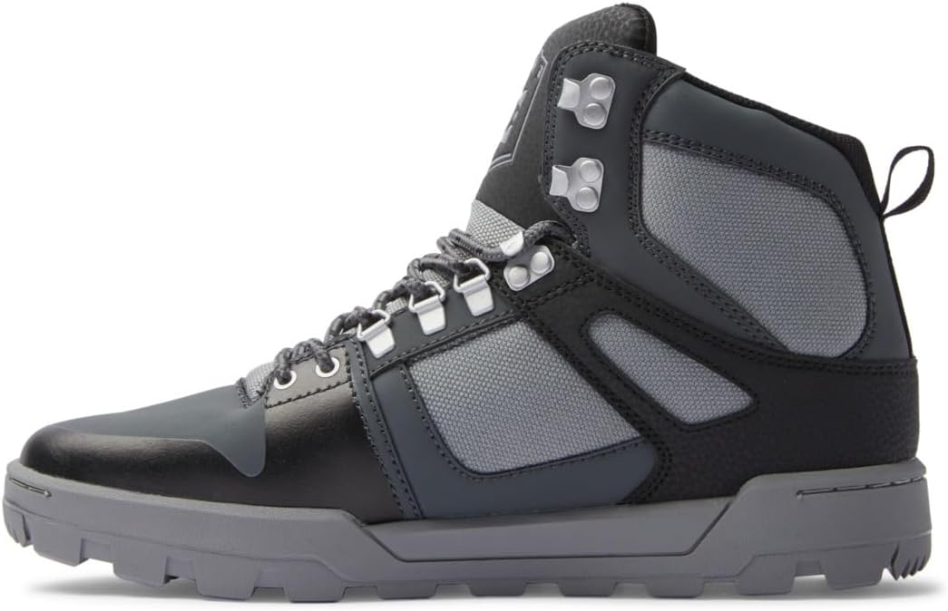 DC Shoes Herren Pure Hi Bootsschuh 41 EU Black Grey Black, 41 EU Black Grey Black