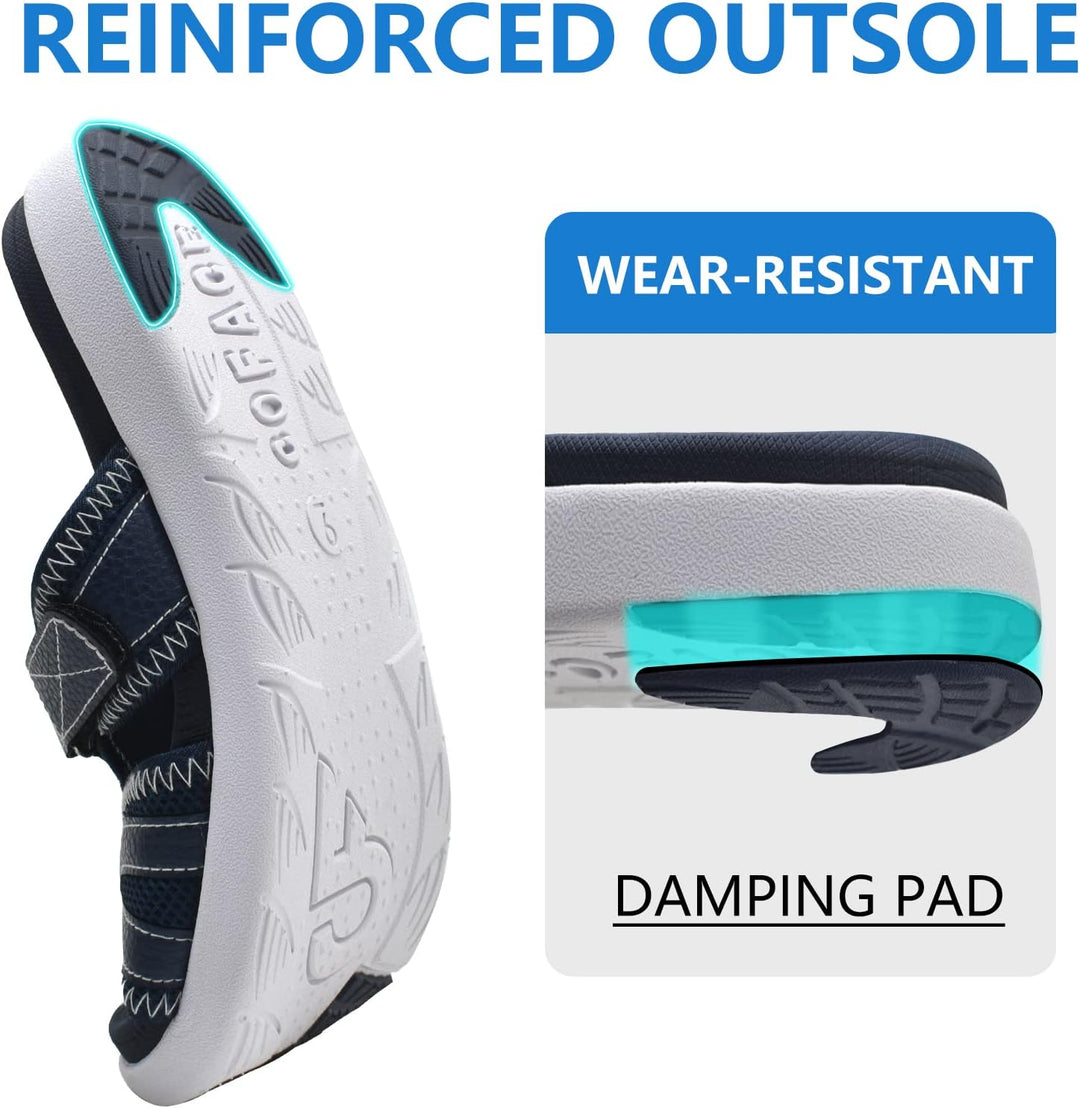 COFACE Herren Sport Recovery Sandalen Plantar Fasciitis weiche Polsterung leichtes Gewicht Bogen Unt