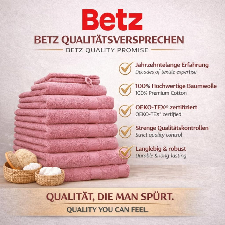 Betz 10-TLG. Handtuch-Set Premium 100% Baumwolle 2 Duschtücher 4 Handtücher 2 Gästetücher 2 Waschhan