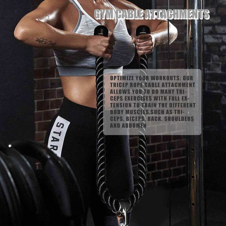 KORIKAHM langes Triceps Seil, Seil Pull Down Befestigung 120/140/160cm, Tricep Pull Down Seil für Ho