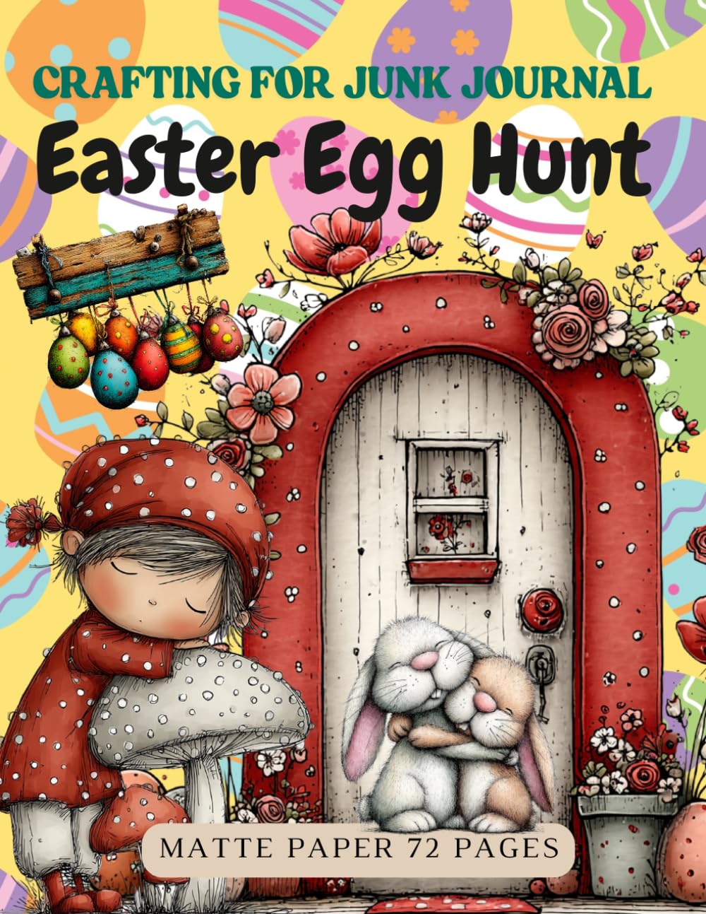 Crafting for Junk Journals Easter Egg Hunt Ephemera Book: High Quality Images Of Peoples, For Paper