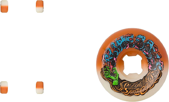 Slime Santa Cruz Balls Hairballs 50-50 Skateboard-Räder 56mm, 56mm