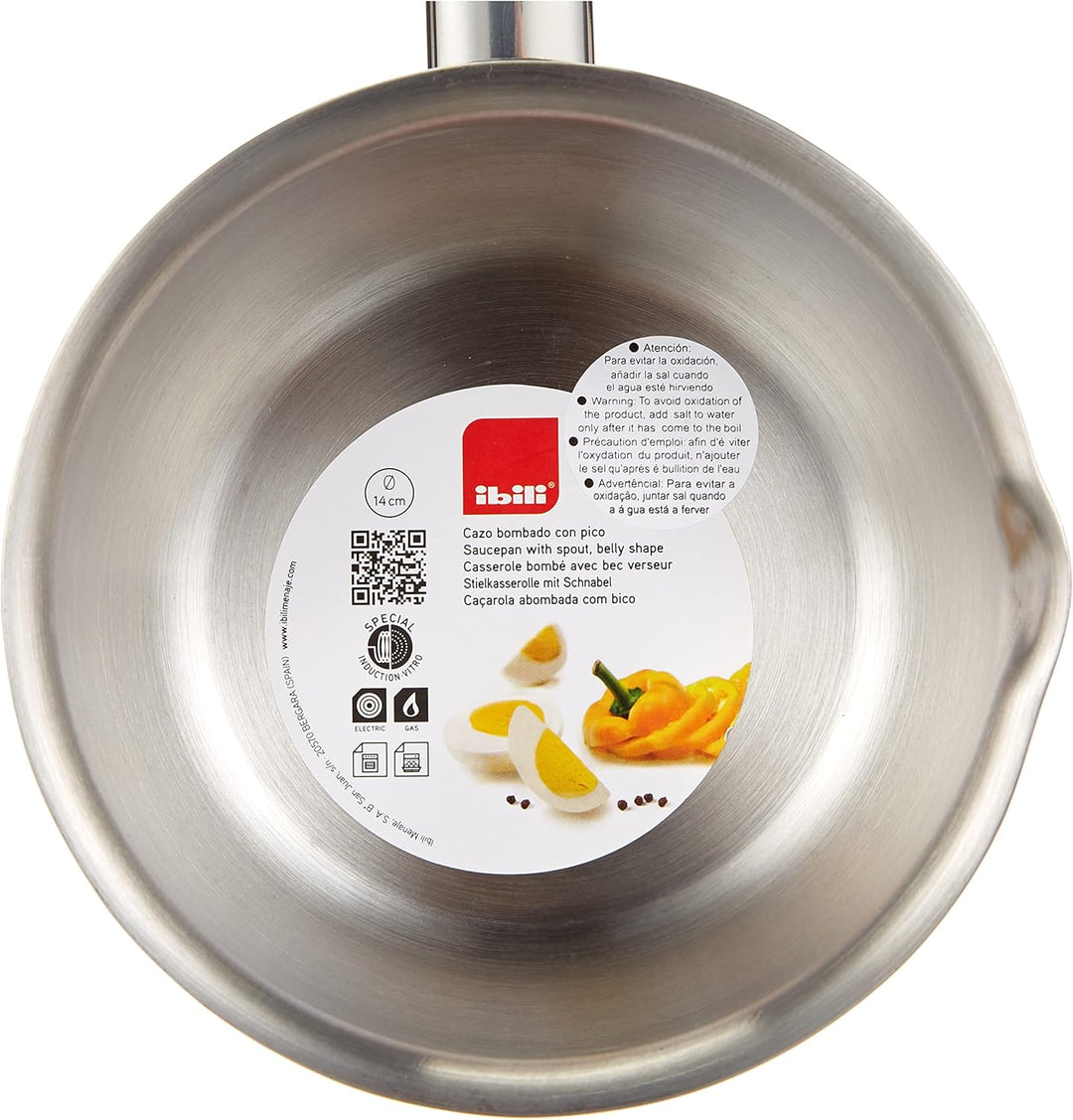 IBILI CAZO INOX 18% Prisma Con Mango MET.14 cm, Stainless Steel, Silber, 14 cm 14 cms, 14 cms