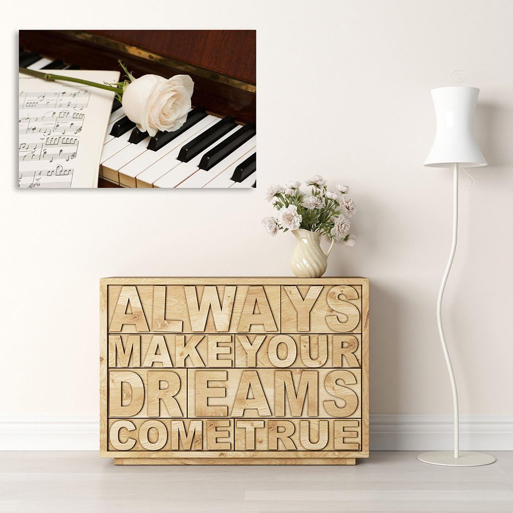 Feeby Bilder Musik Instrumente Klavier 70x50 cm Wohnzimmer Schlafzimmer Büro Flur Küche Wandbilder M