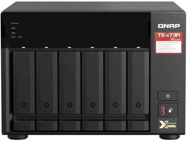 QNAP TS-673A 6-Bay Turbo-Station NAS (AMD Ryzen™ Embedded V1500B 4-Core/8-Thread 2,2 GHz 8GB DDR4 RA
