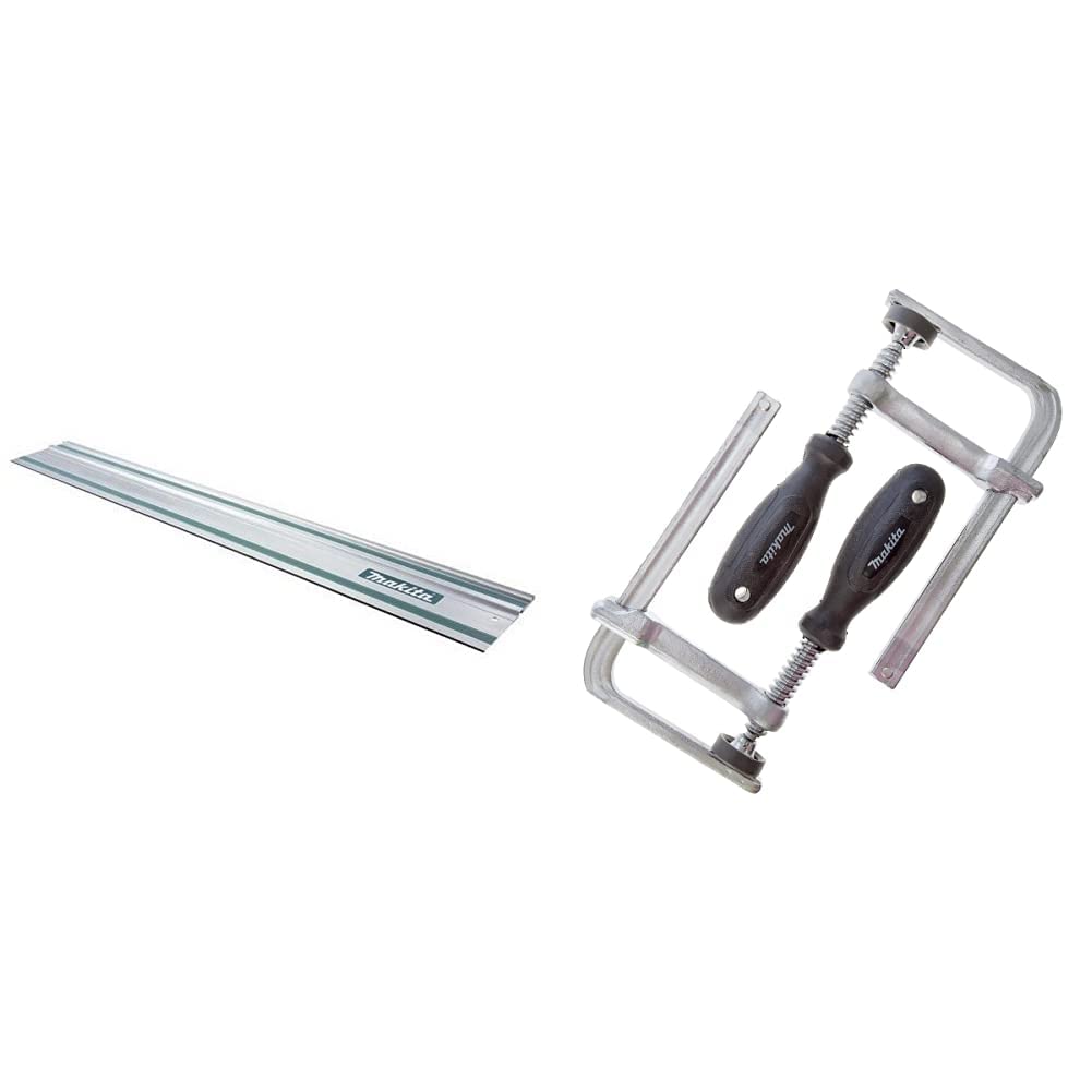 Makita 194368-5 Führungsschiene 1400mm & 194385-5 Schraubzwinge 1 Paar (2 Stück)