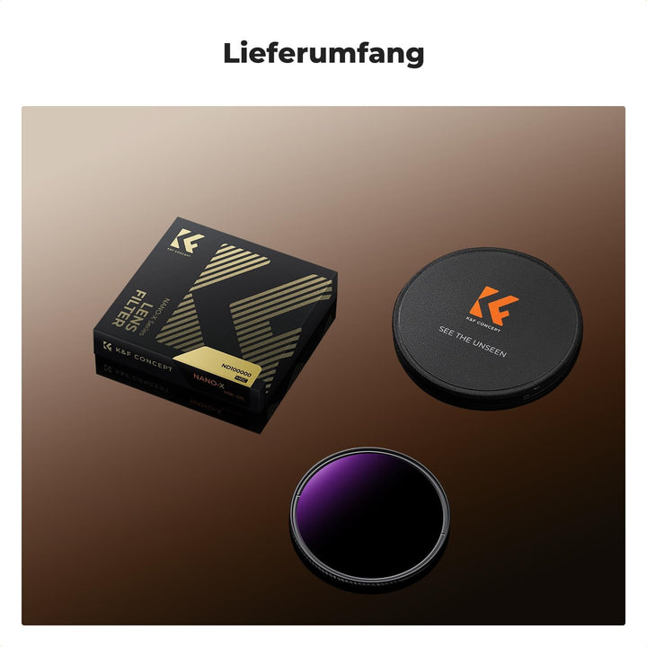 K&amp;F Concept Nano-X Serie 49mm ND100000 Filter Fester ND Filter Graufilter (16,6 Blendenstufen), 49mm