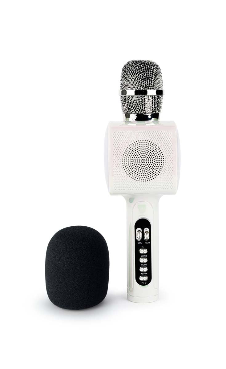 Bigben Karaoke-Mikrofon mit Lichteffekten (weiss), weiss