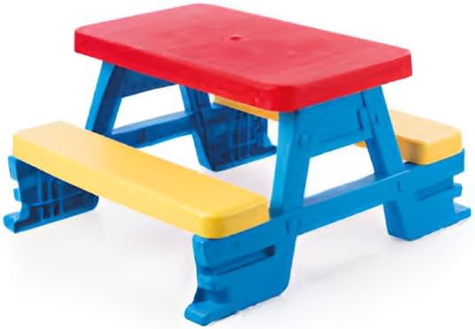 Dolu 8690089030085 3008 Picknicktisch für 4 Personen 1, Small Rot , Gelb , Blau, Rot , Gelb , Blau