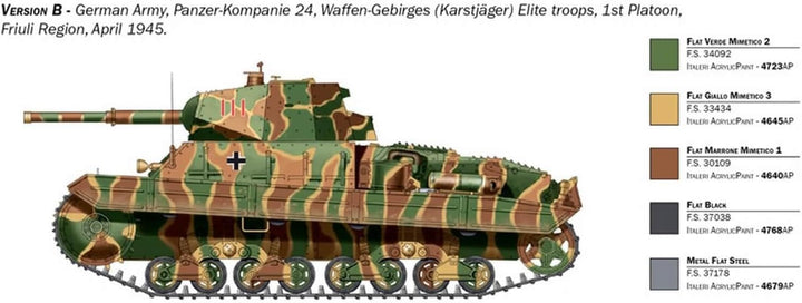 Italeri 6599 1:35 Carro Armato P40 - Modellbau, Bausatz, Standmodellbau, Basteln, Hobby, Kleben, Pla