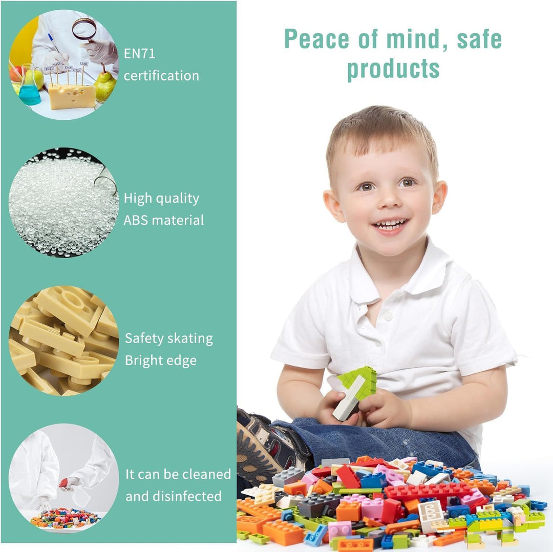 WYSWYG Bausteine Set – 1200 Teile Basic Bausteine Nachfüllpackung,Kompatibel,Geeignet für Jungen und