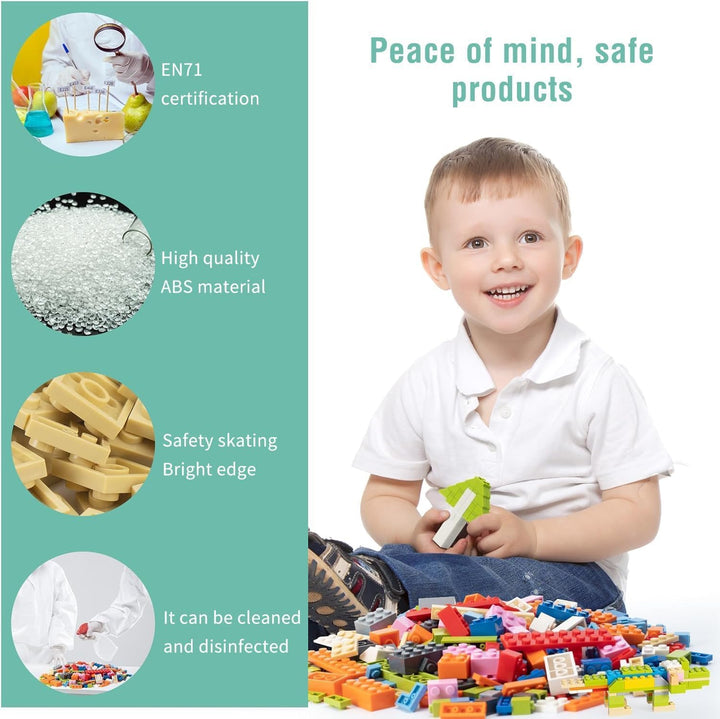 WYSWYG Bausteine Set – 1200 Teile Basic Bausteine Nachfüllpackung,Kompatibel,Geeignet für Jungen und