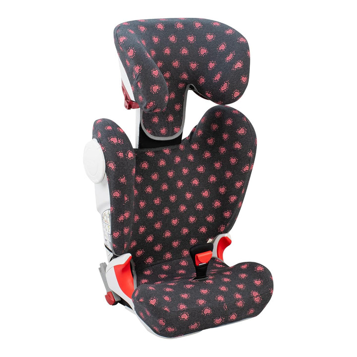 JYOKO Kids Bezug kompatibel mit Römer KIDFIX II XP SICT, kidfix 2 S, Kidfix Z - Line (FLUOR Heart, M