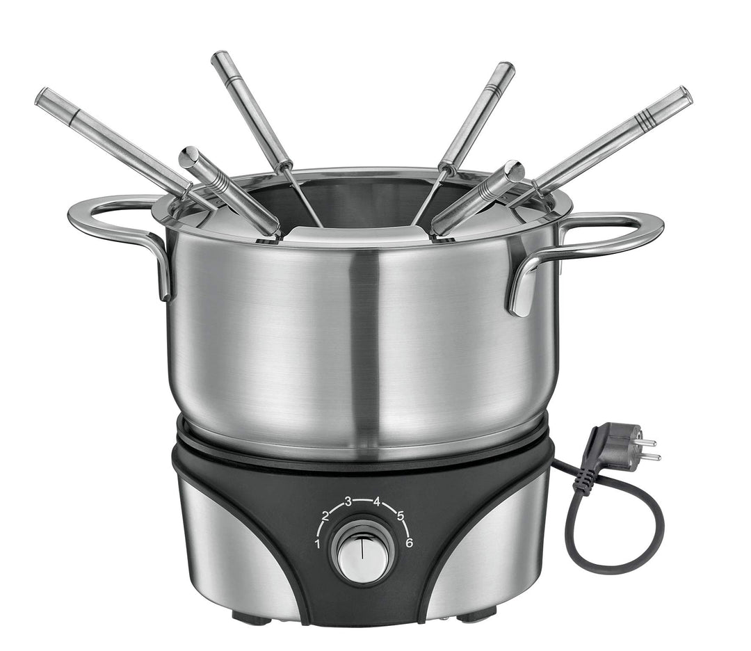 Küchenprofi KP2142002800 Set-Kp2142002800 Fondue-Sets, 18/8 Silber mit Schwarz F14 Series