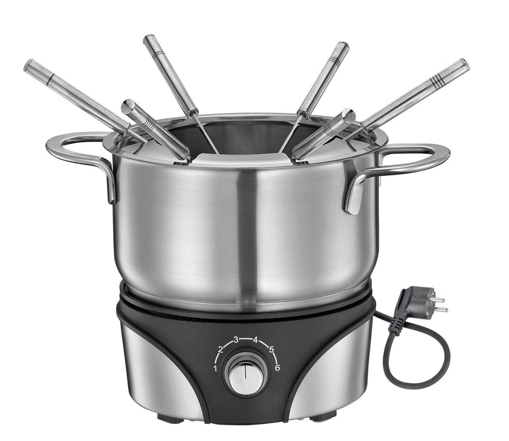 Küchenprofi KP2142002800 Set-Kp2142002800 Fondue-Sets, 18/8 Silber mit Schwarz F14 Series