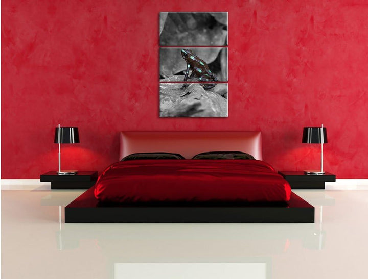 Pixxprint Baumsteiger Frosch als Leinwandbild/Grösse: 3 Teilig (120x80) cm/Wandbild/Kunstdruck/ferti
