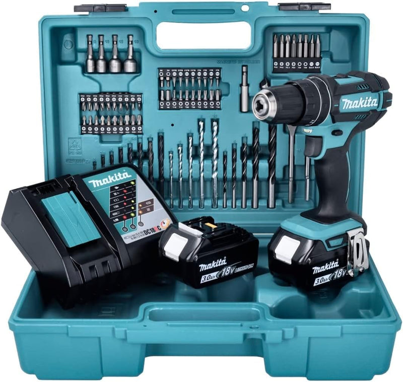 Makita DHP482RFX1 Akku-Schlagbohrschrauber 18V 3.0Ah Li-Ion inkl. 2. Akku, inkl. Ladegerät, inkl. Ko