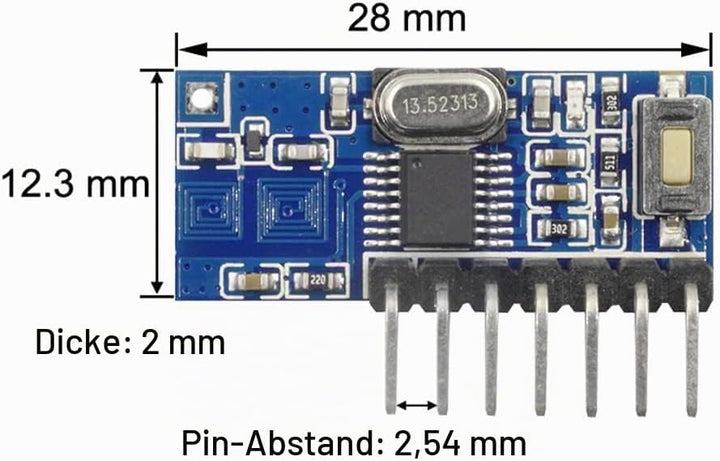 Wireless 433Mhz RF Modul RX480E-4C Empfänger Eingebauter Lerncode 1527 Dekodierung 4 Kanal Ausgang u
